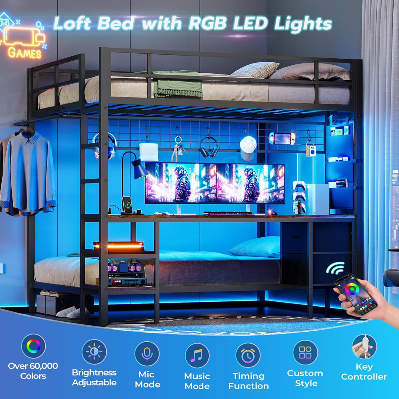 Bunk bed with fairy lights on sale